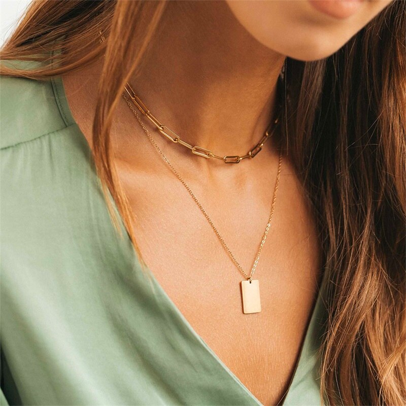 Squarependant Necklace