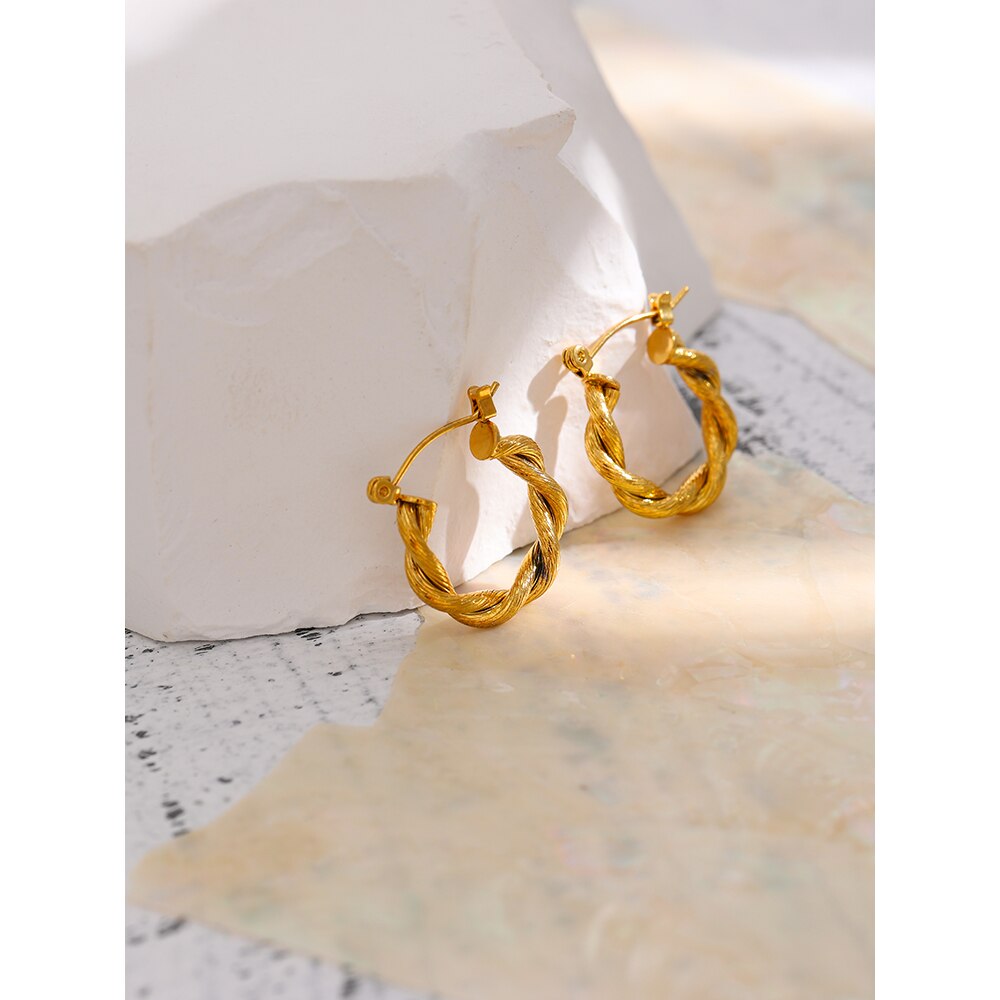 Twist Hoop Earrings